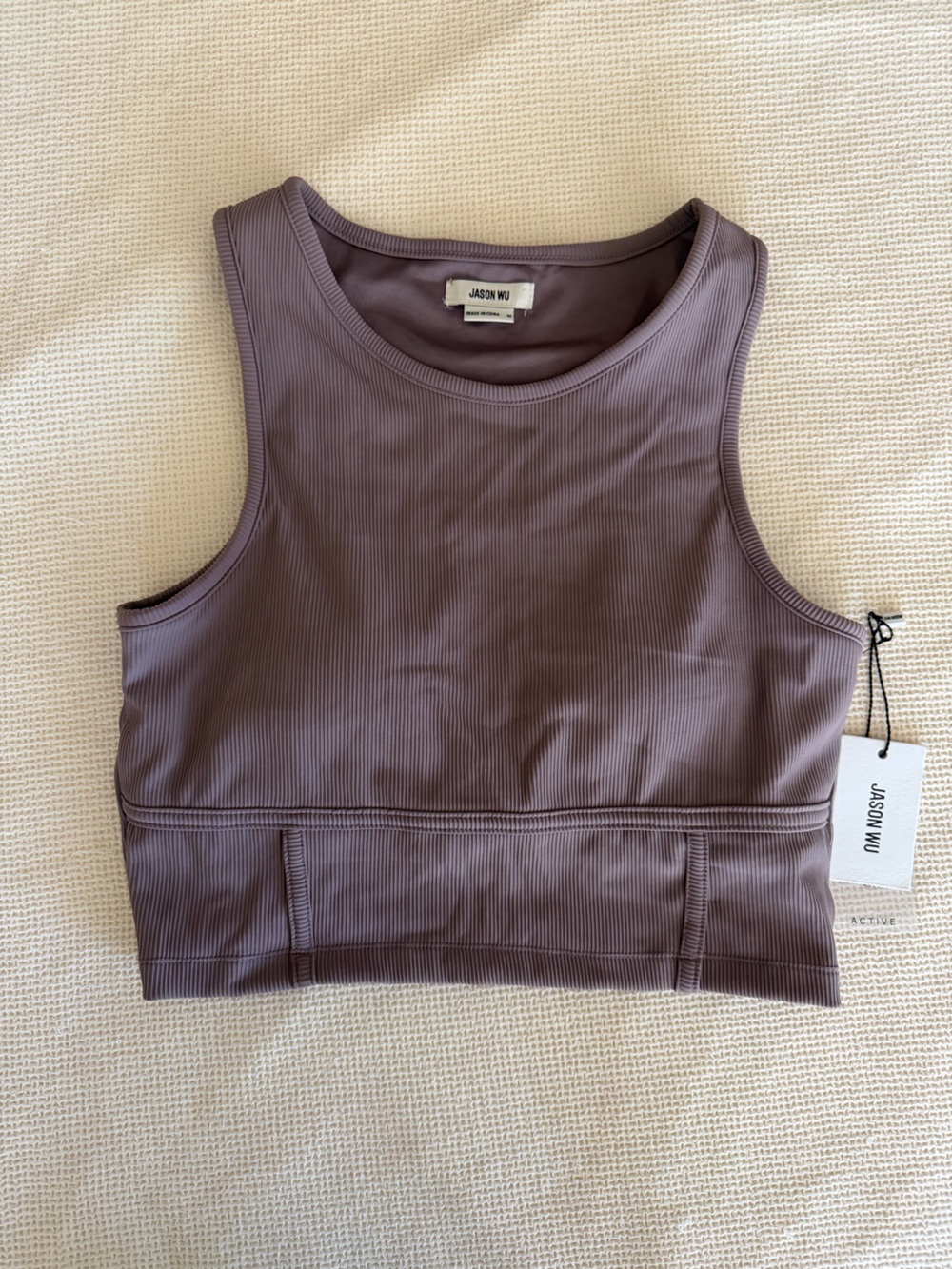 Jason Wu NWT Mauve Ribbed Tank Top - Picture 1 of 6